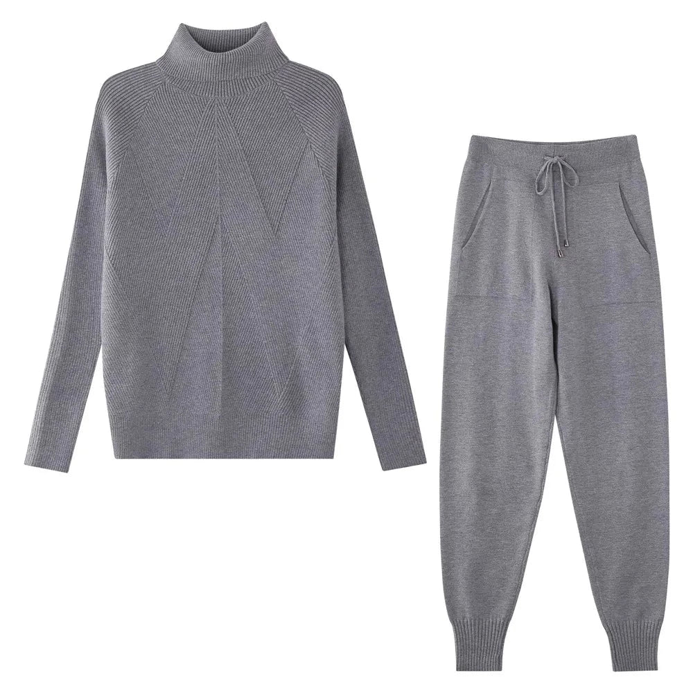 Turtleneck Drawstring 7-Colour Homewear Set