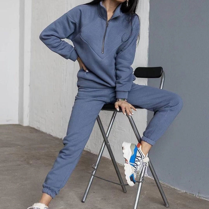 Hoodie and Long Pants Warm Adjustable Lounge Set