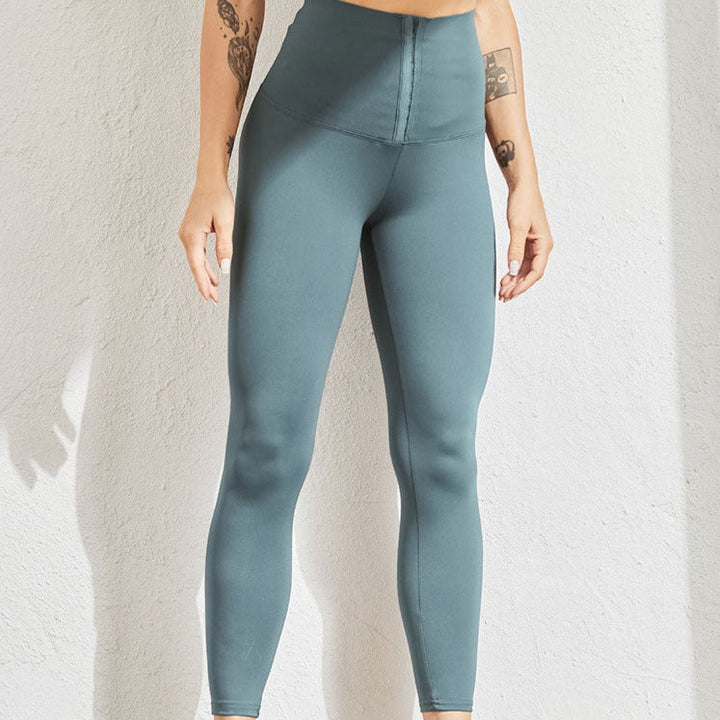 High-Waist Sports Leggings Quick-Dry Spandex Polyester
