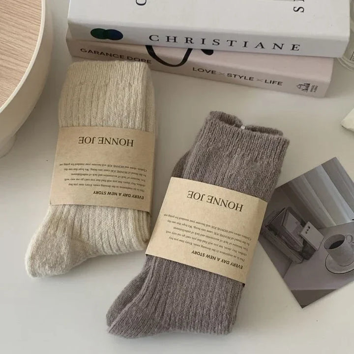 2-Pack Cotton Winter Socks Size 36-39