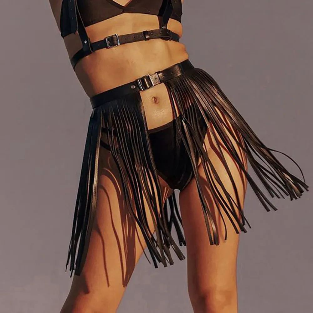 Fringe Adjustable Fabric Waist Decorative Belt