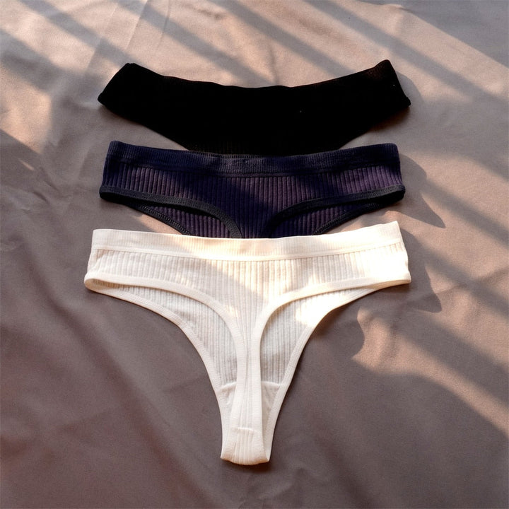 Cotton Thong 3-Pack Low-Rise Soft