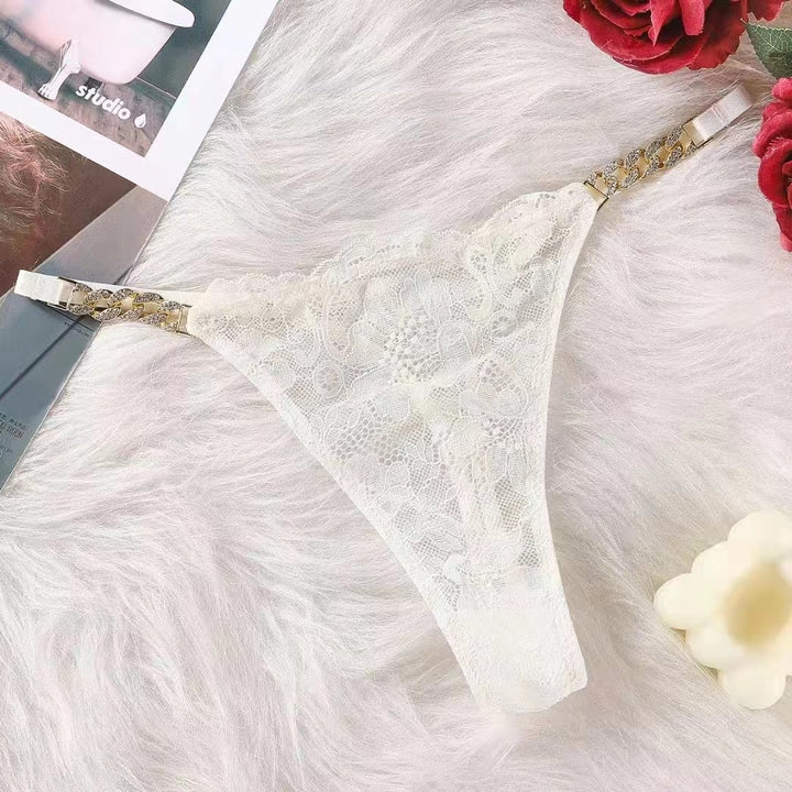 Lace Chain-Detail Thong Decorative Side