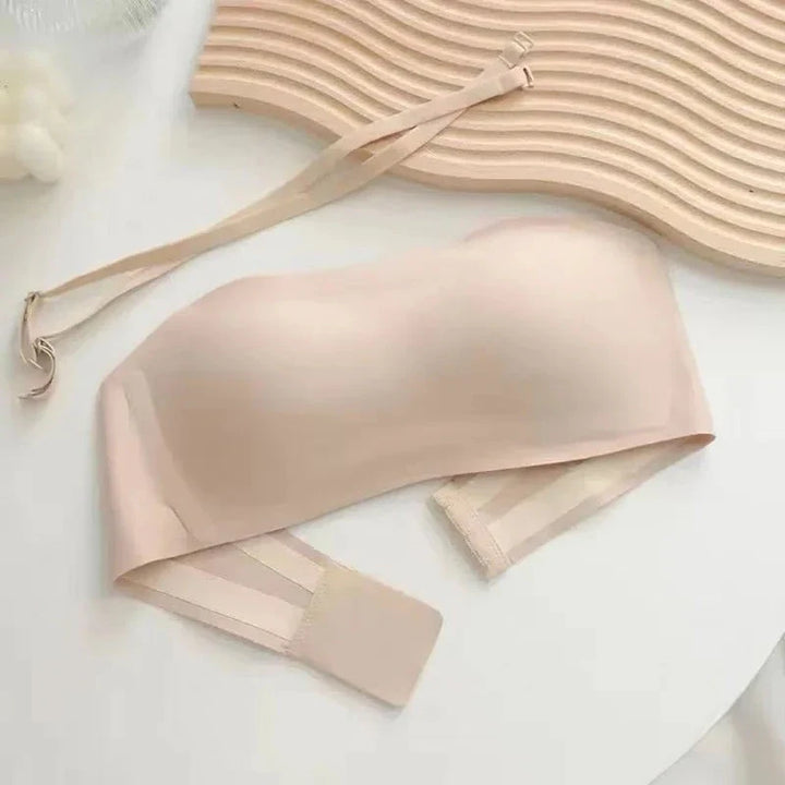 Seamless Push-Up Tube Bra with Detachable Straps