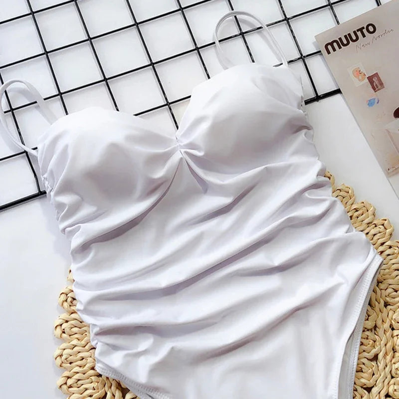 Ruched Push-Up One-Piece Swimsuit