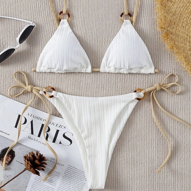 Two-Piece Bikini Set High Waist Tie