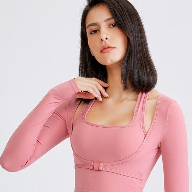 Cropped Sports Bra Top Durable Stretch