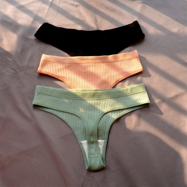 Cotton Thong 3-Pack Low-Rise Soft