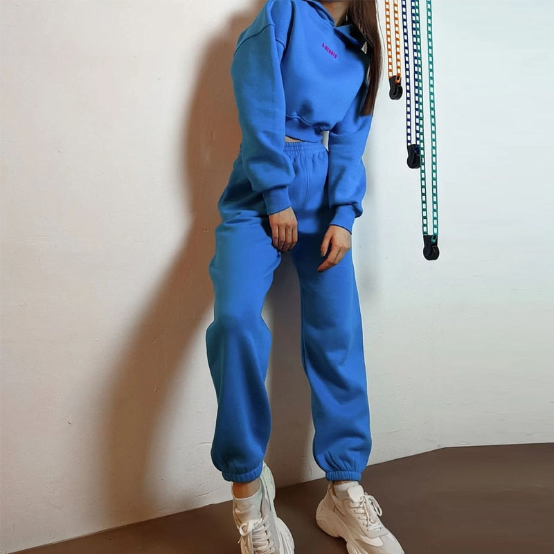 Smooth Sweatshirt Homewear Set Top and Pants