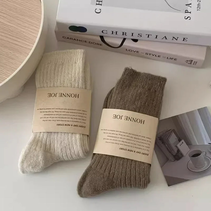 2-Pack Cotton Winter Socks Size 36-39