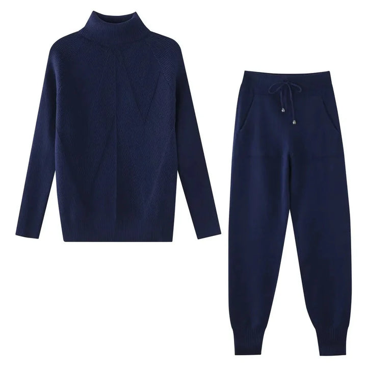 Turtleneck Drawstring 7-Colour Homewear Set
