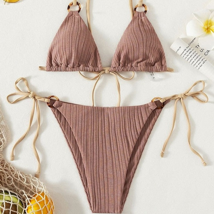 Two-Piece Bikini Set High Waist Tie