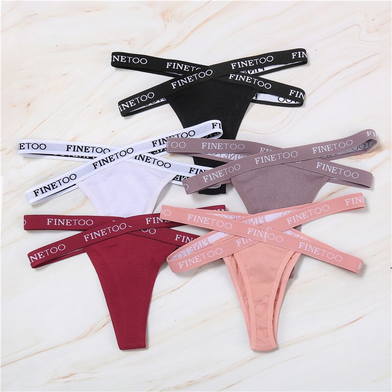 High-Waist Ribbed Brief Double Strap Decorative