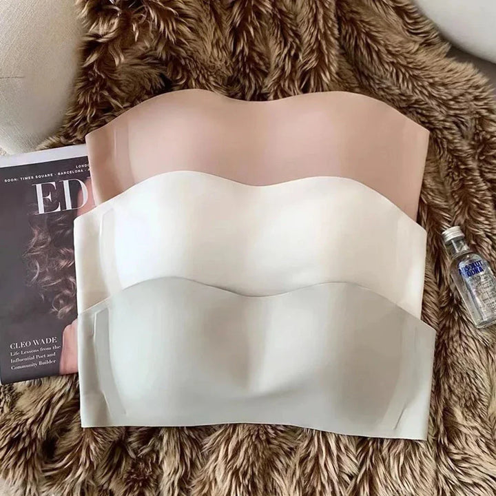 Seamless Push-Up Tube Bra with Detachable Straps