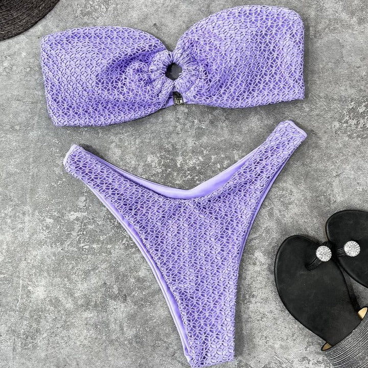 Strapless Two-Piece Swimsuit Adjustable