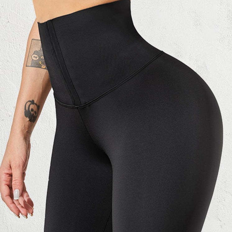 High-Waist Sports Leggings Quick-Dry Spandex Polyester