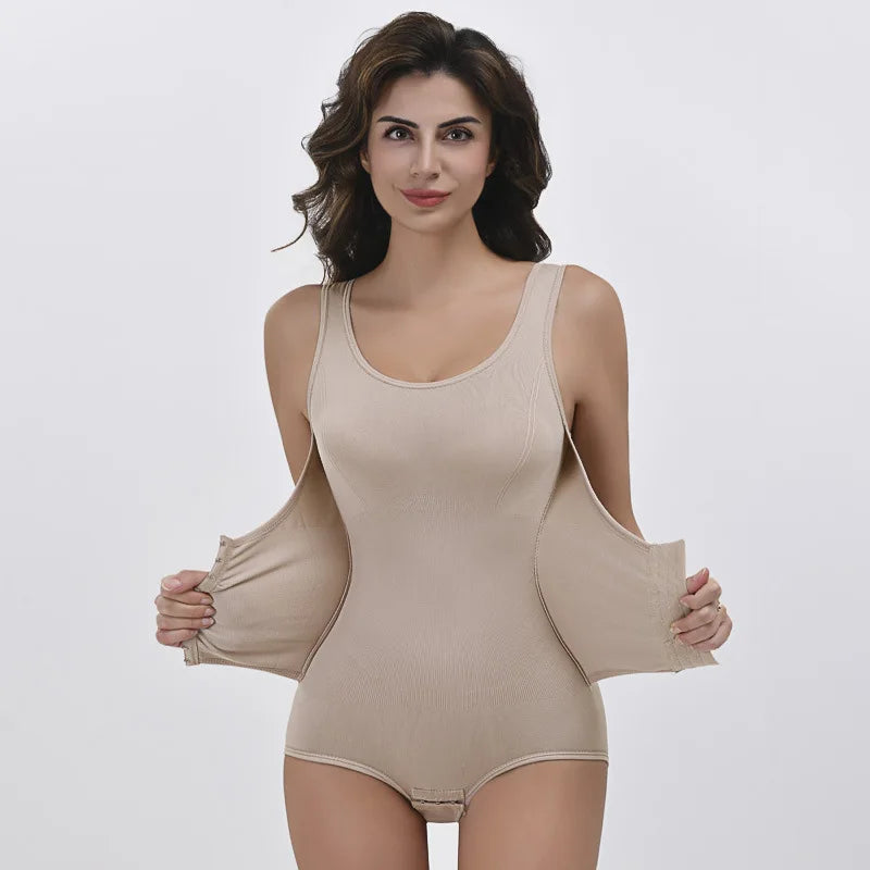 Adjustable Corset-Style Plus-Size Shaping Bodysuit
