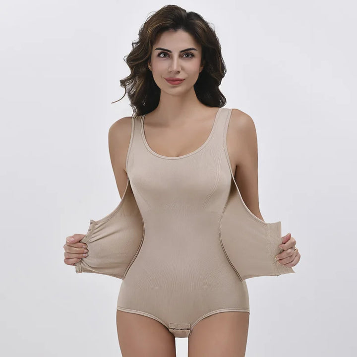 Adjustable Corset-Style Plus-Size Shaping Bodysuit
