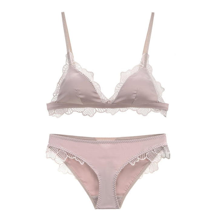 Satin Lingerie Set Decorative Flattering