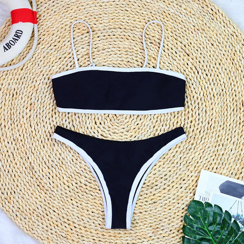 Minimalist Brazilian-Cut Two-Piece Swimsuit