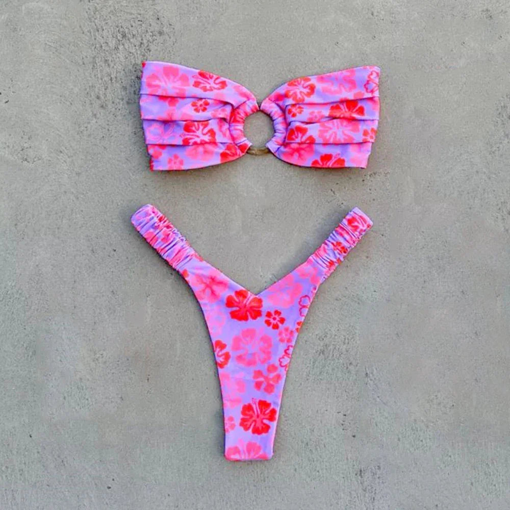 Tropical Floral Brazilian-Cut Bikini