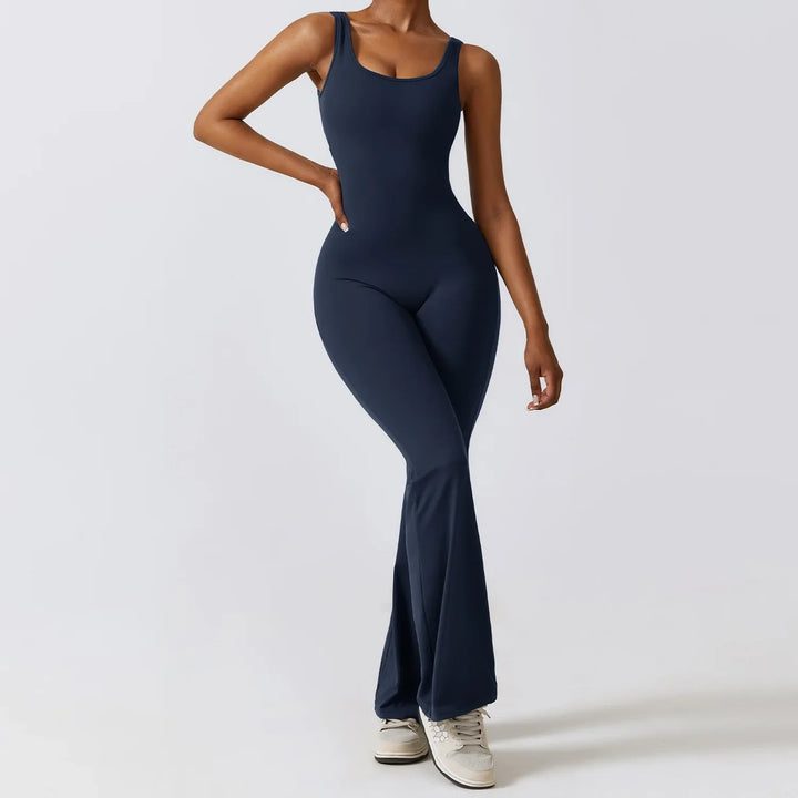 Push-Up Fitted Stretch One-Piece Sport Jumpsuit