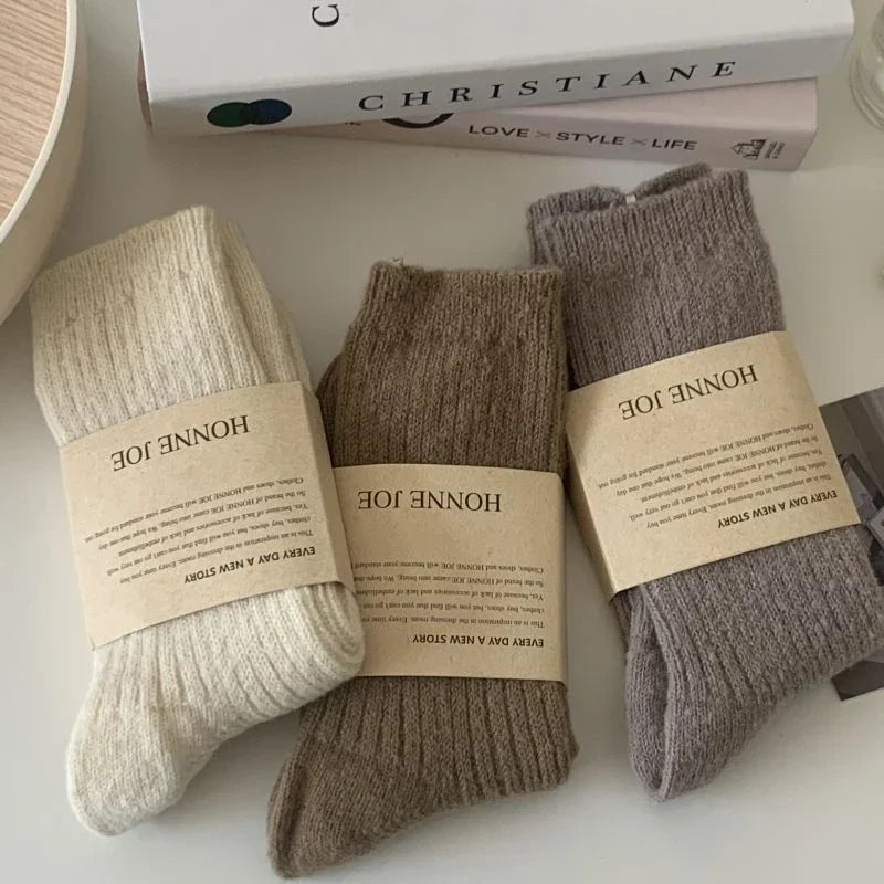 2-Pack Cotton Winter Socks Size 36-39