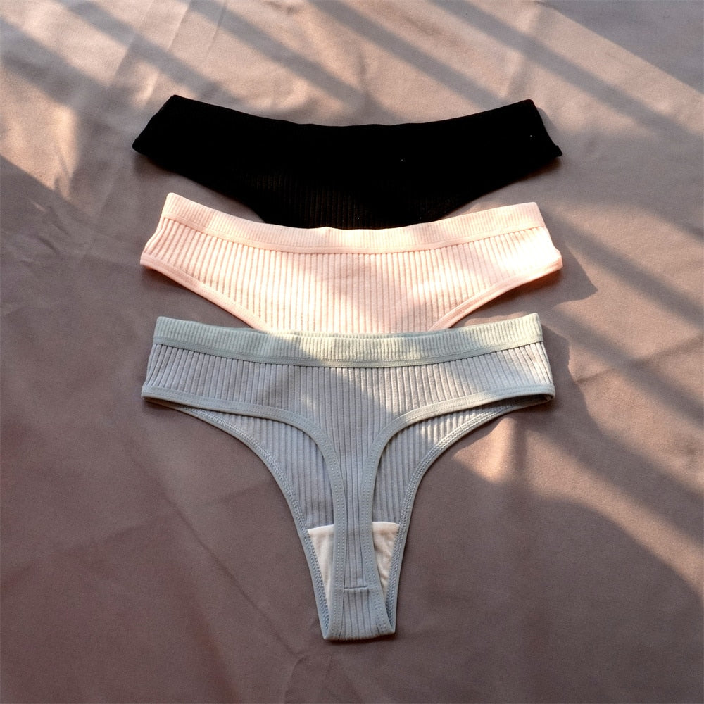 Cotton Thong 3-Pack Low-Rise Soft