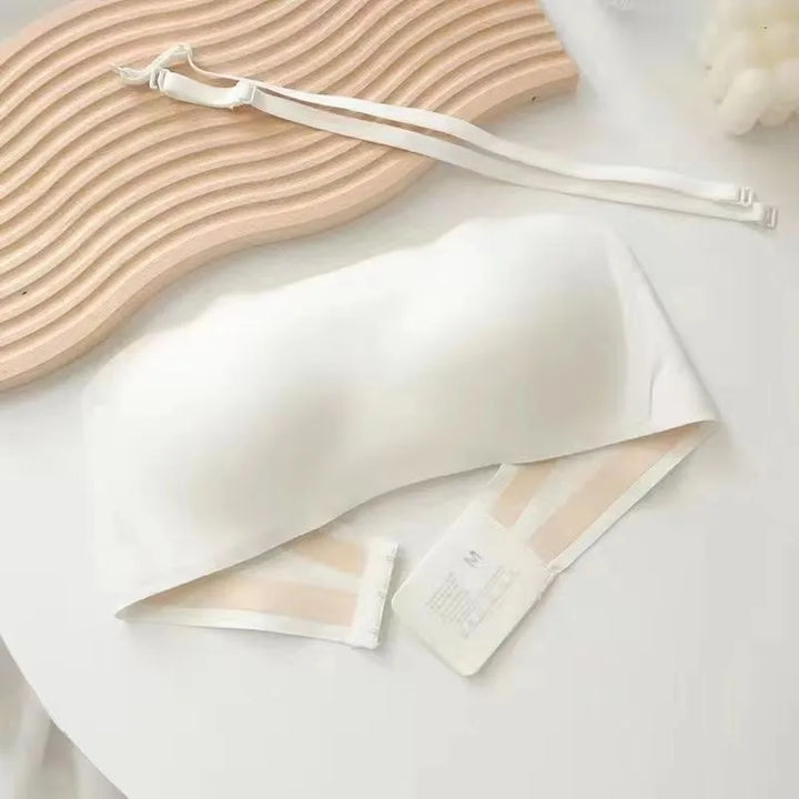 Seamless Push-Up Tube Bra with Detachable Straps
