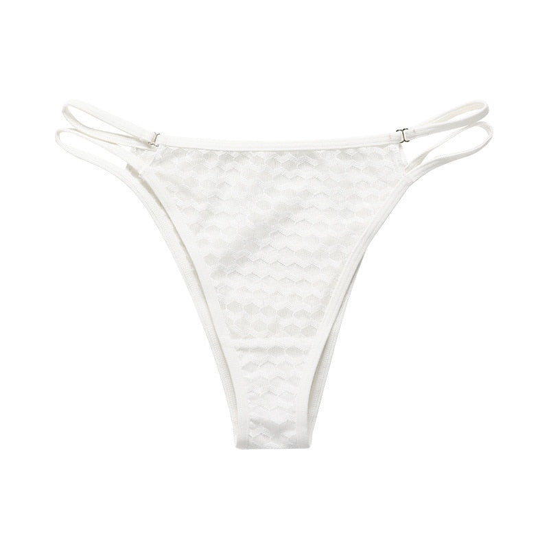 Lace-Trim Stretch Thong with Low-Rise Waist