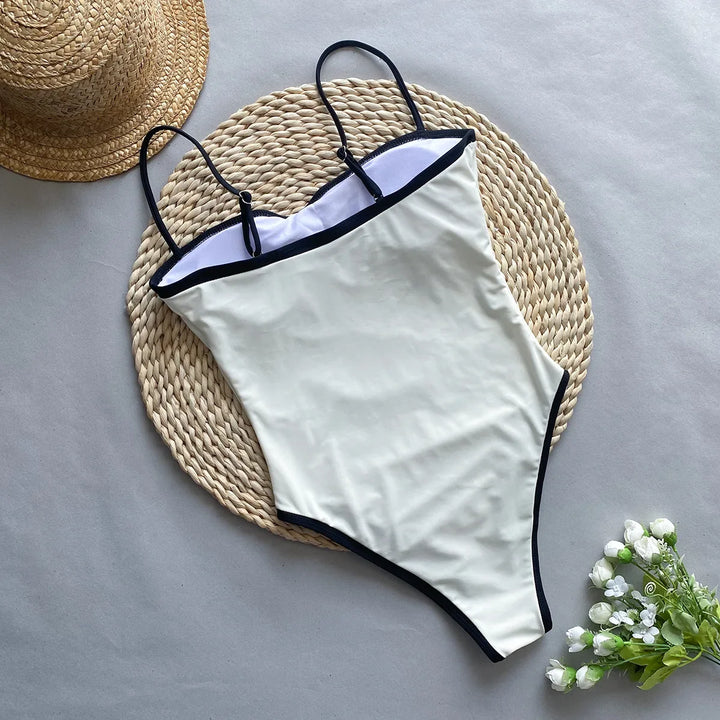 Minimalist Adjustable Strap One-Piece Swimsuit