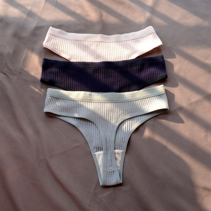 Cotton Thong 3-Pack Low-Rise Soft
