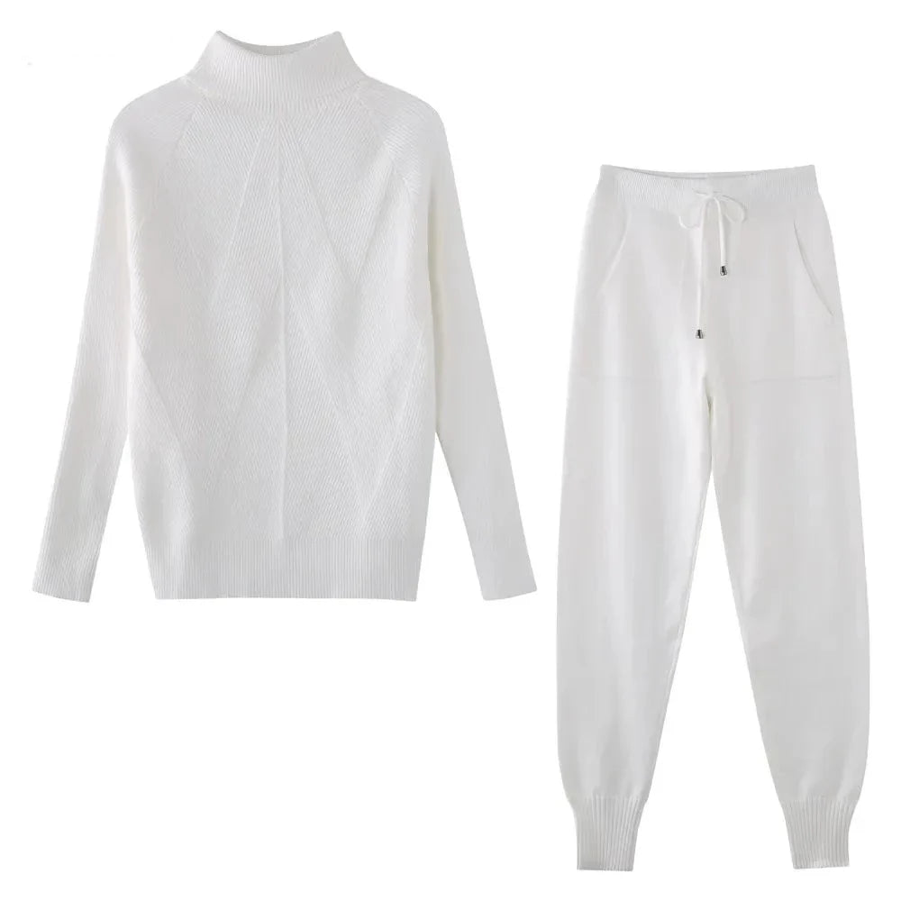 Turtleneck Drawstring 7-Colour Homewear Set