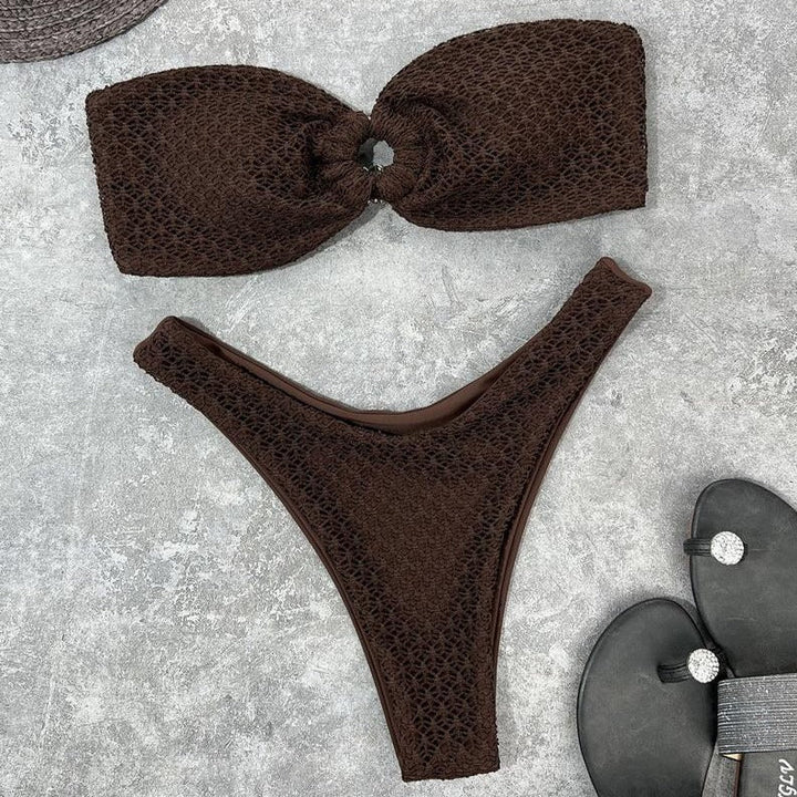 Strapless Two-Piece Swimsuit Adjustable