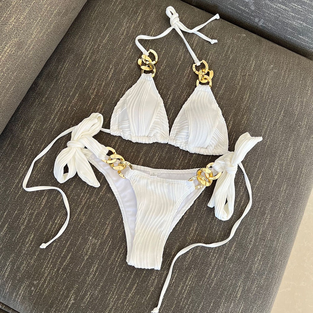 Two-Piece Bikini Set Adjustable Generous Fit