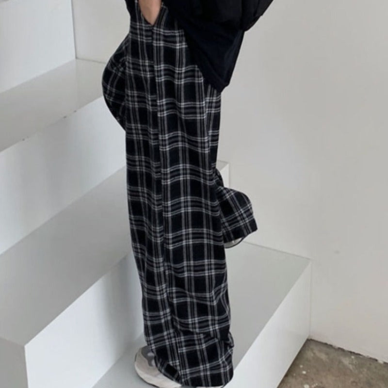 Oversized Relaxed Straight-Leg Pants with Pockets