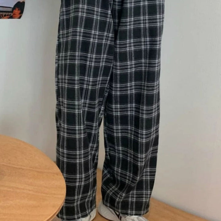 Oversized Relaxed Straight-Leg Pants with Pockets