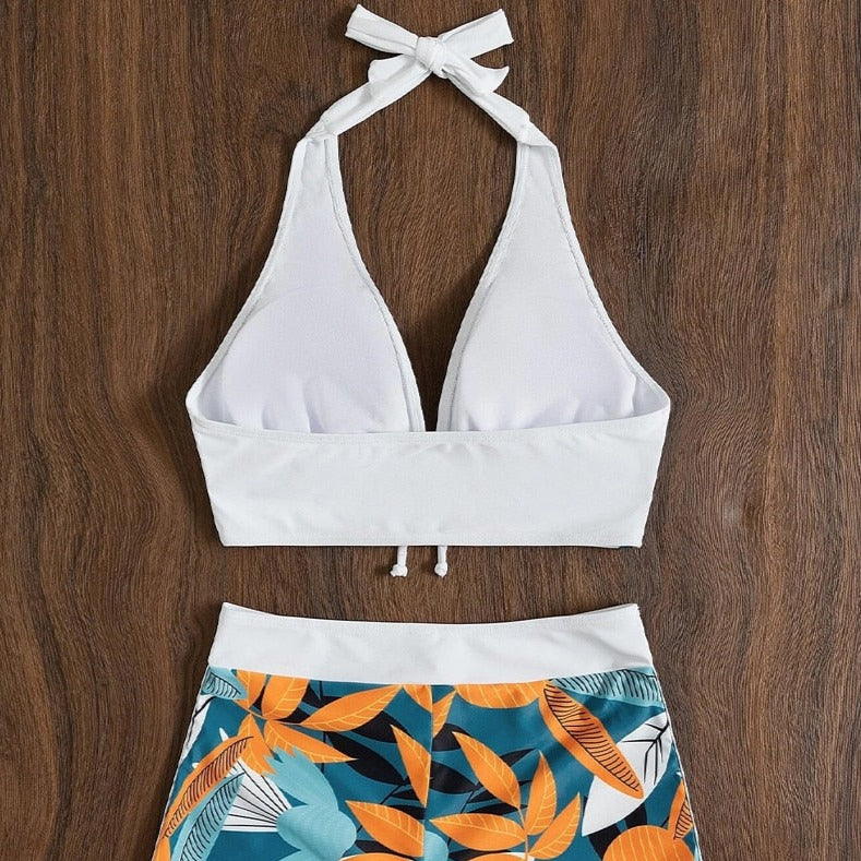 Two-Piece Swimsuit with Shorts Adjustable