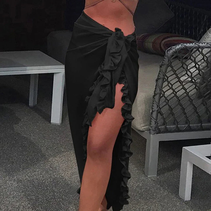 Quick-Dry Flowing Maxi Beach Skirt