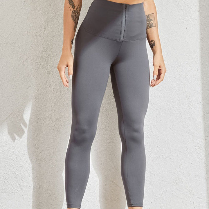 High-Waist Sports Leggings Quick-Dry Spandex Polyester