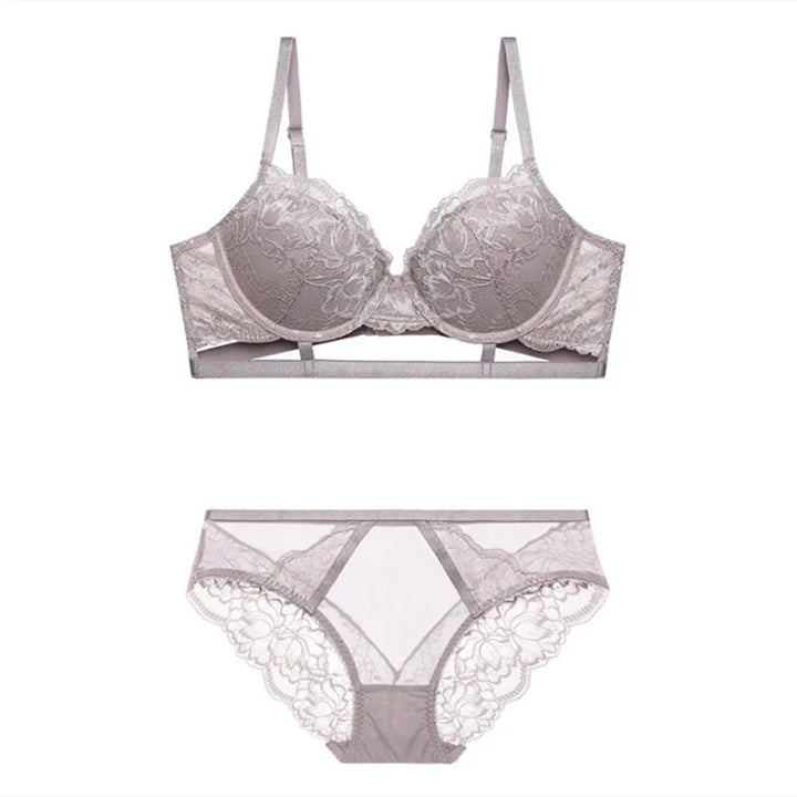 Lace Bustier Bra and Brief Decorative Set