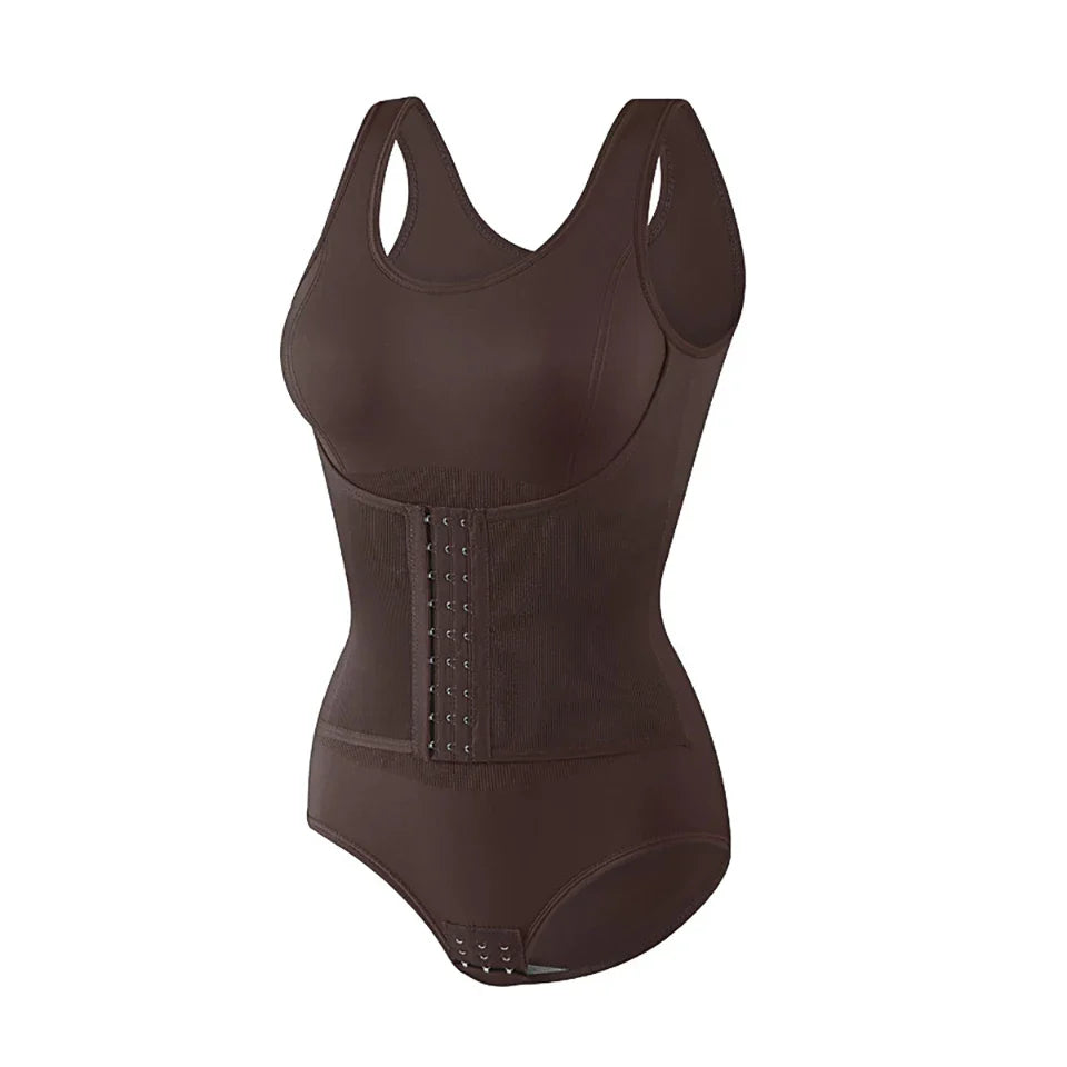 Adjustable Corset-Style Plus-Size Shaping Bodysuit