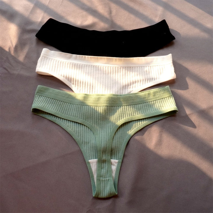 Cotton Thong 3-Pack Low-Rise Soft