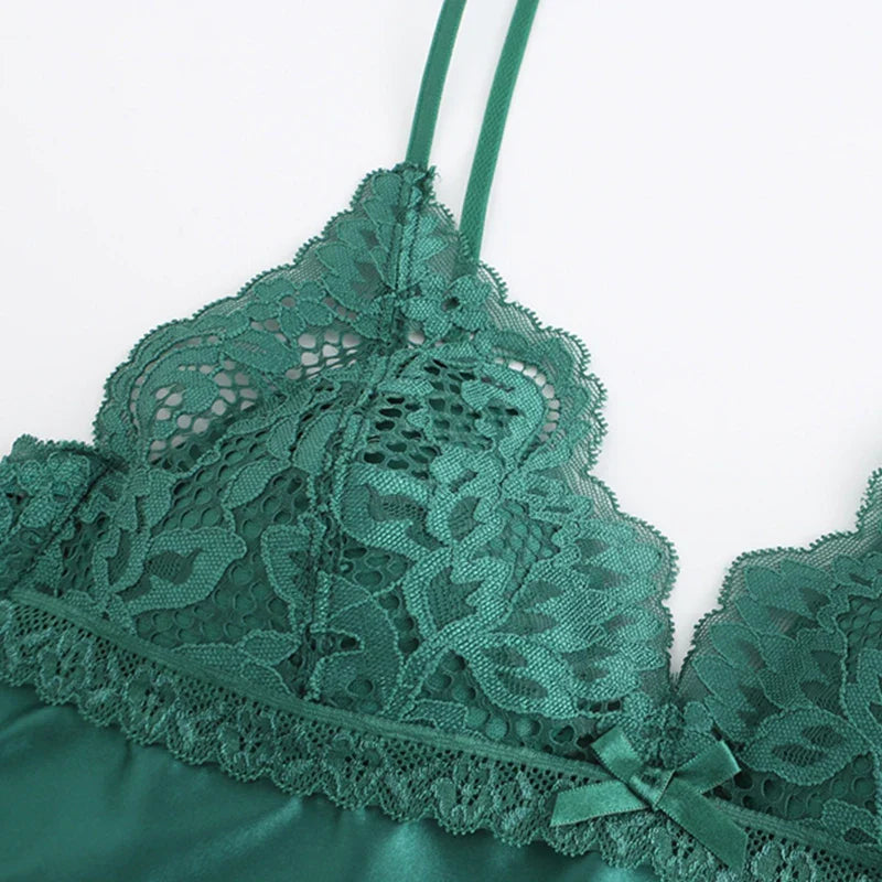 Lace Push-Up Triangle Bra and Brief Set
