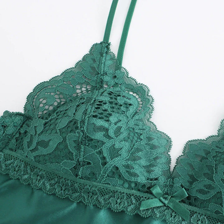 Lace Push-Up Triangle Bra and Brief Set
