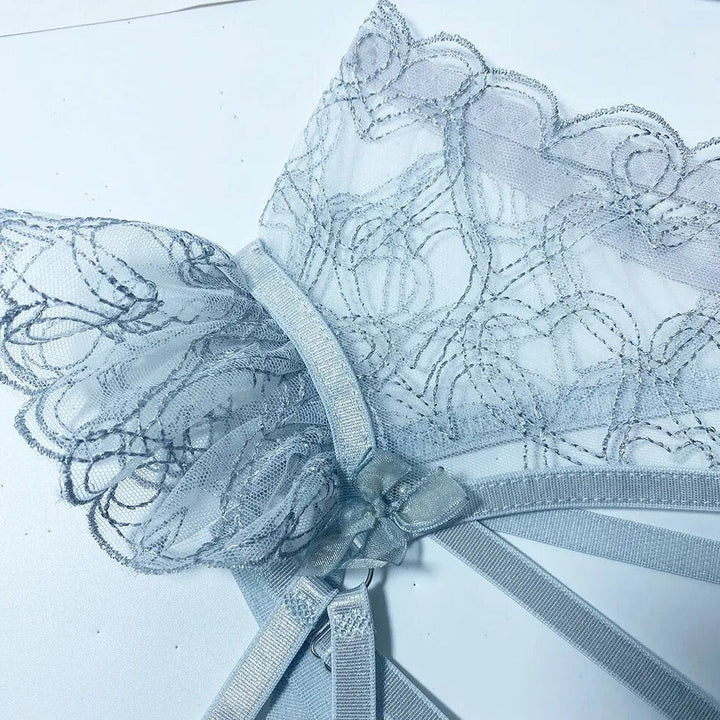 3-Piece Mesh Lace Adjustable Lingerie Set