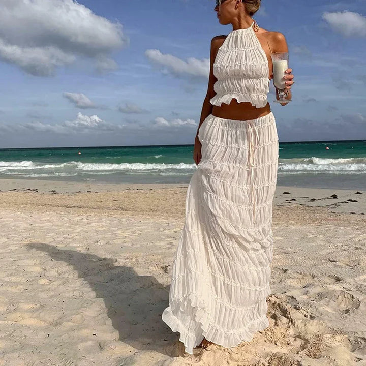 Boho Ruffle Adjustable 2-Piece Beach Set