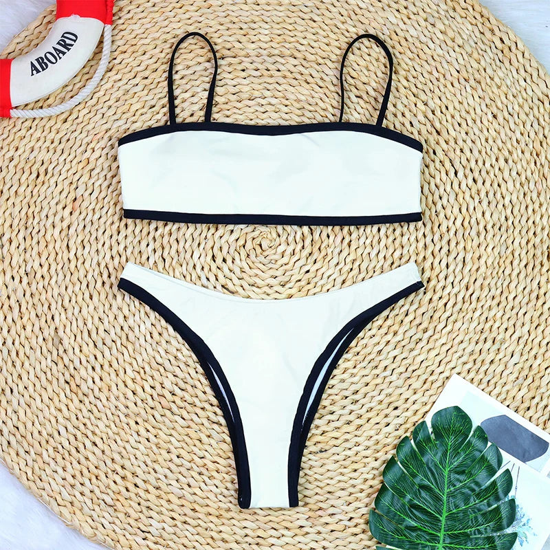 Minimalist Brazilian-Cut Two-Piece Swimsuit
