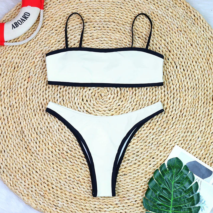 Minimalist Brazilian-Cut Two-Piece Swimsuit