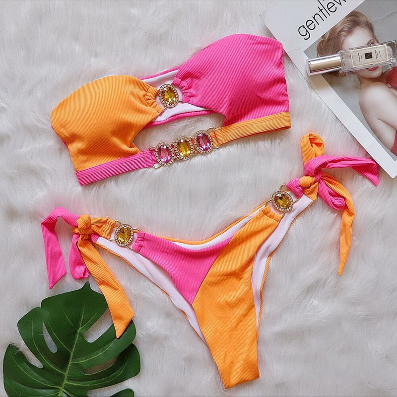Brazilian-Style Two-Piece Swimsuit Flattering Cut